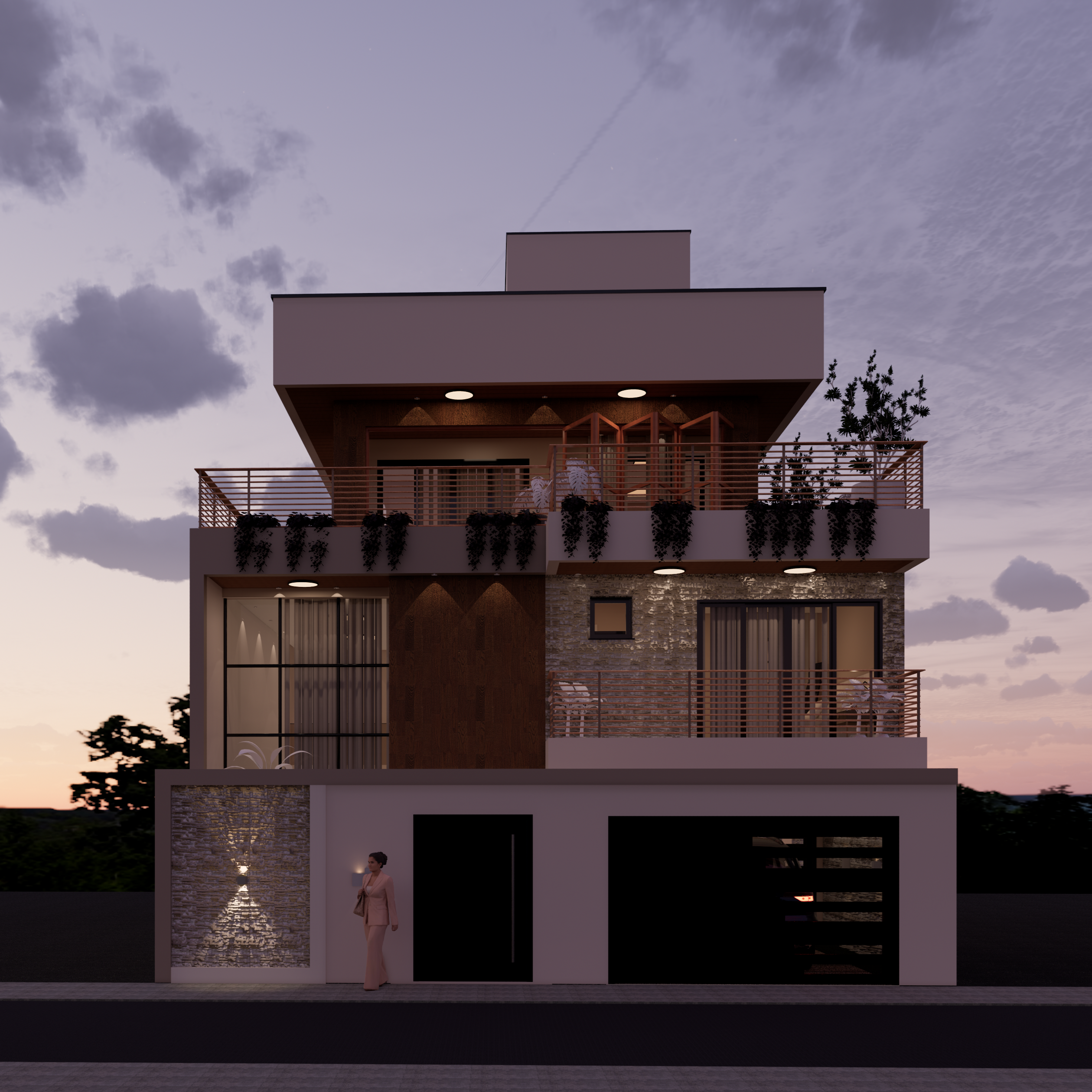 Fachada de projeto arquitetônico moderno em Salvador